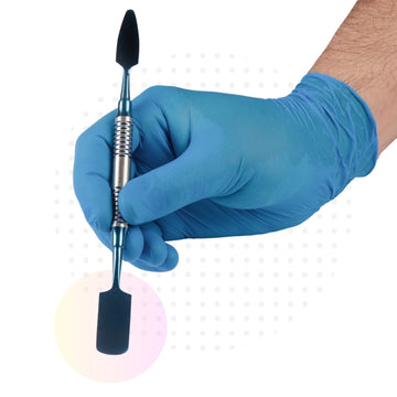 Mixing and Bone Collector Spatula Blue DLC Coated #BMS