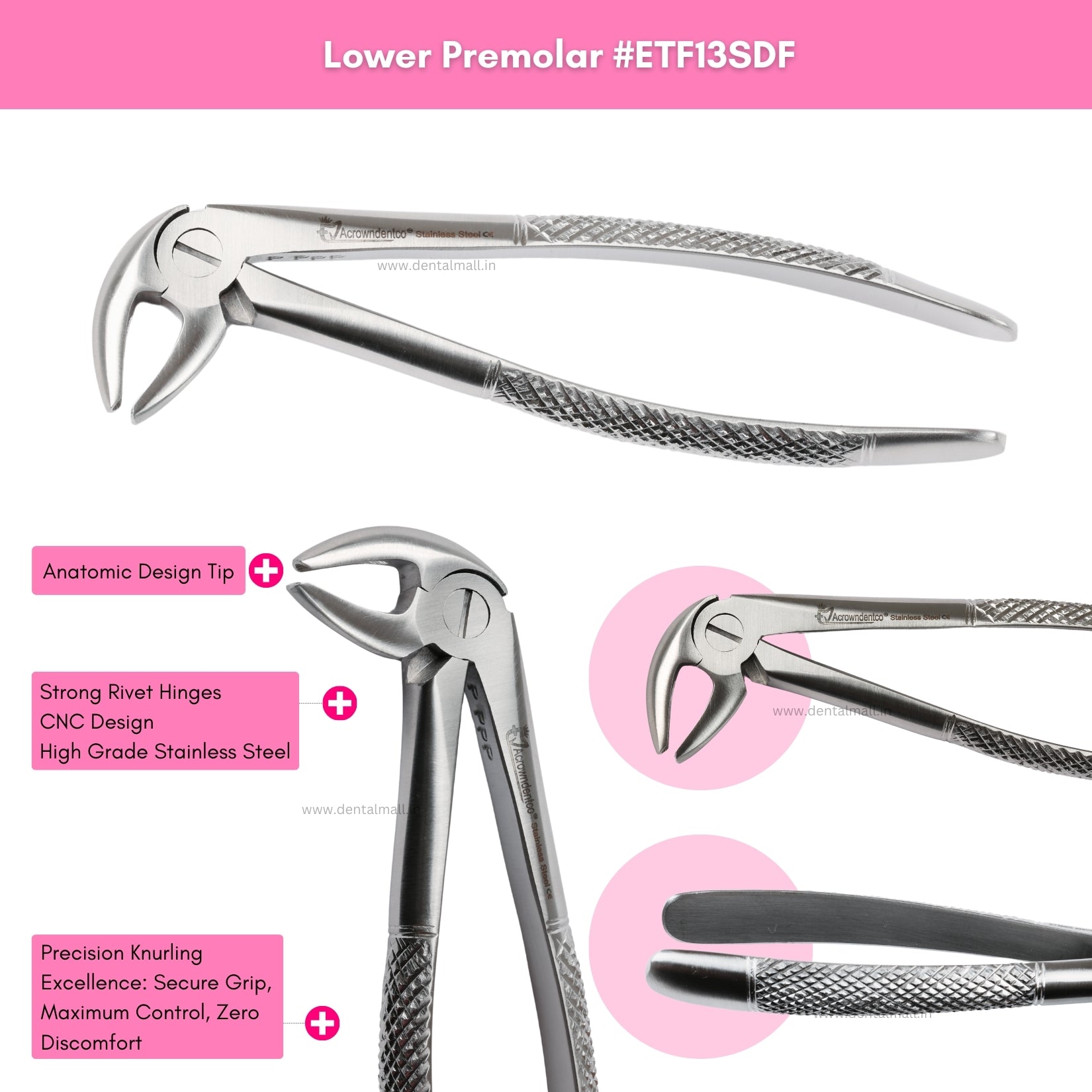 Extraction Tooth Forceps Kit – Standard-English Pattern Dull Finish, Set of 12 Pcs #ETFK12SDF