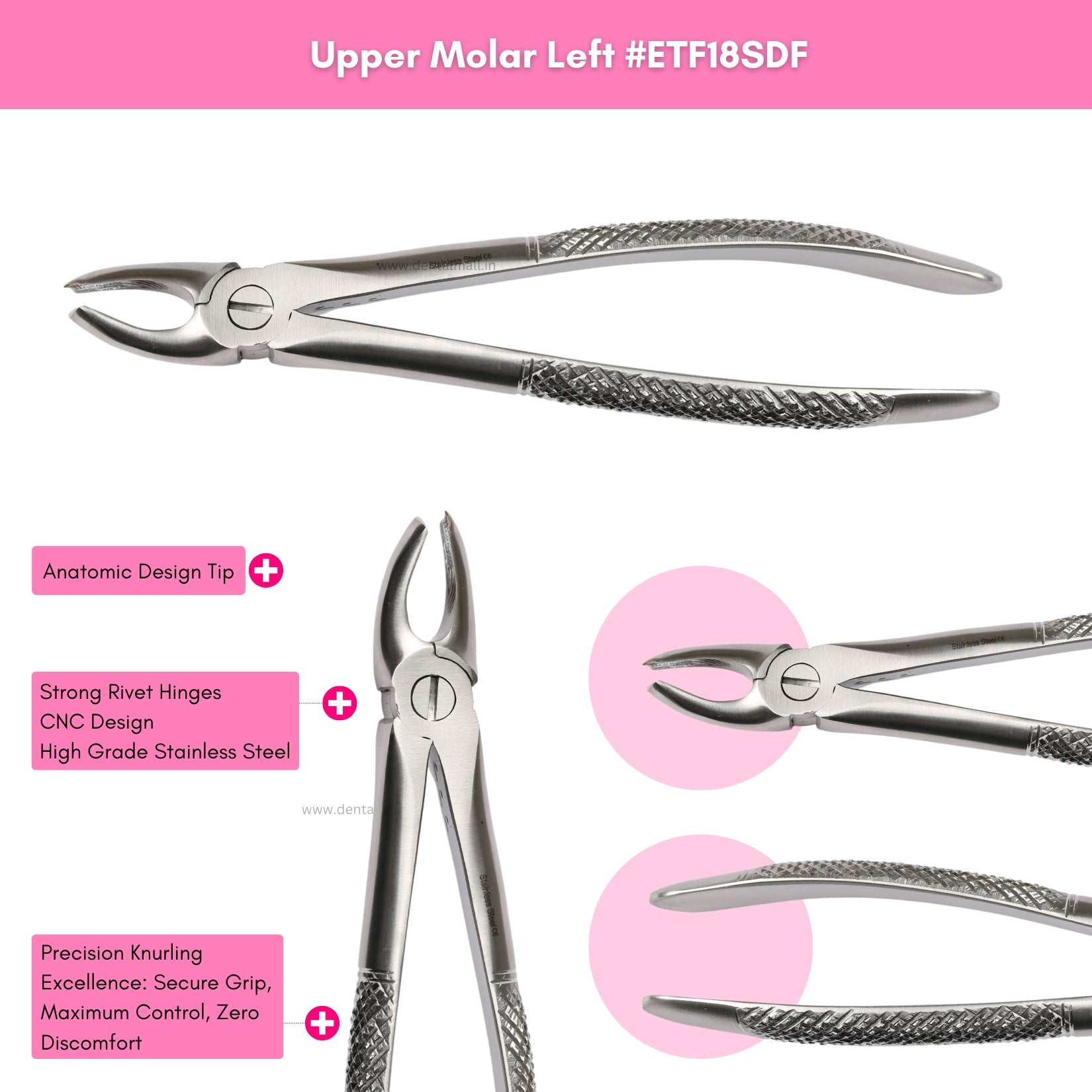Extraction Tooth Forceps Kit – Standard-English Pattern Dull Finish, Set of 12 Pcs #ETFK12SDF
