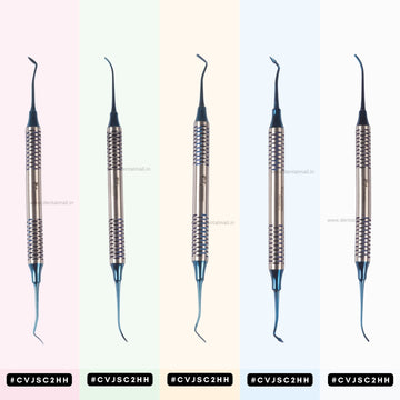P.K. Thomas Modelling (PKT Carving) Instruments – Blue TiN Coated Premium Hollow Handle Set Of 5 Pcs #PKTK5BCH