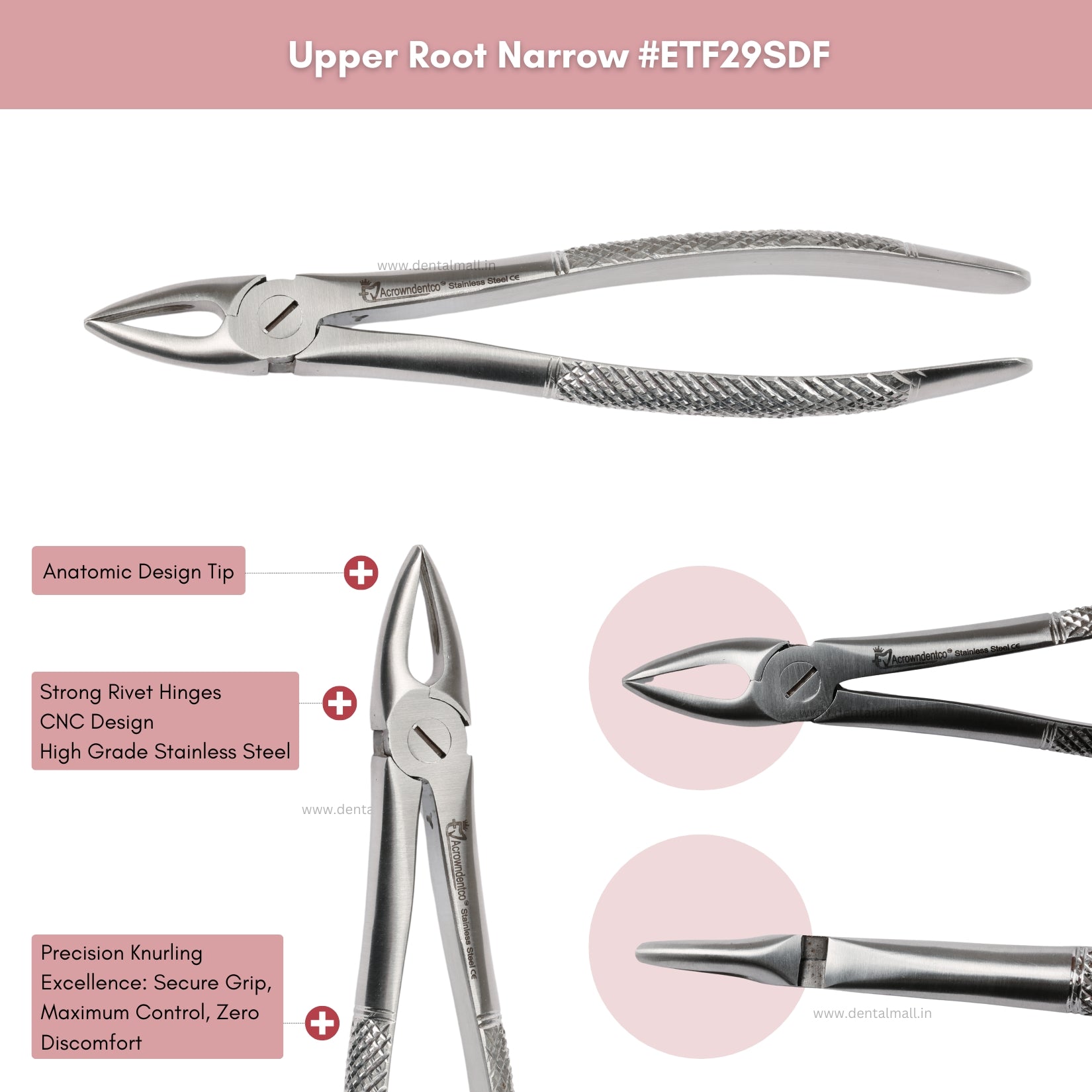 Extraction Tooth Forceps Kit – Standard English Pattern, Dull Finish, Set of 14 Pcs #ETFK14SDF