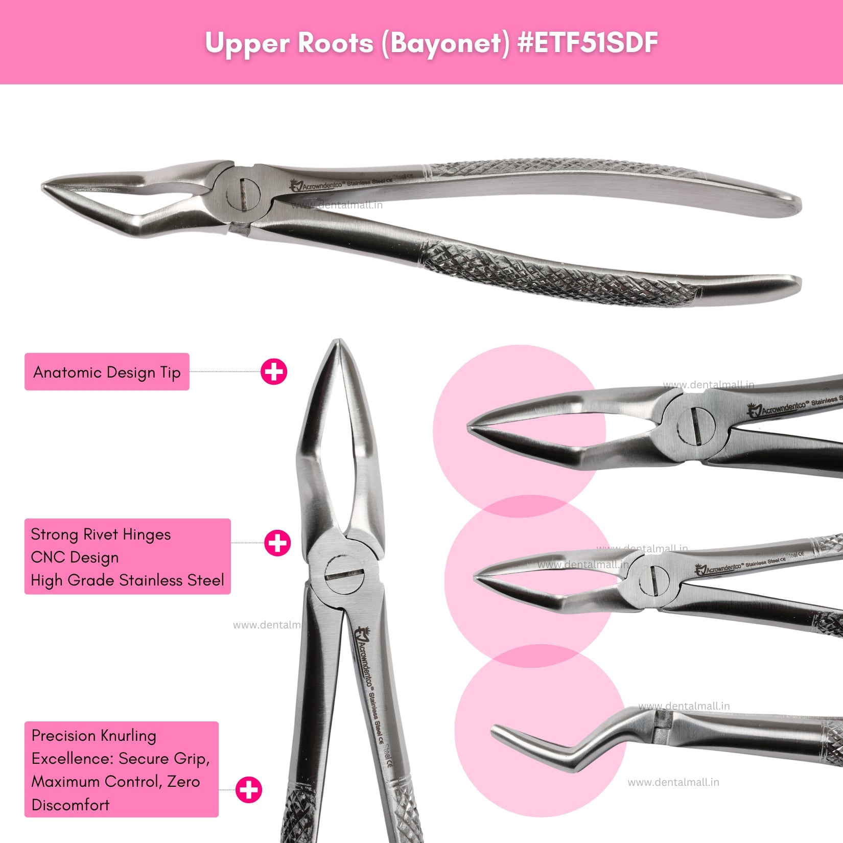 Extraction Tooth Forceps Kit – Standard-English Pattern Dull Finish, Set of 12 Pcs #ETFK12SDF