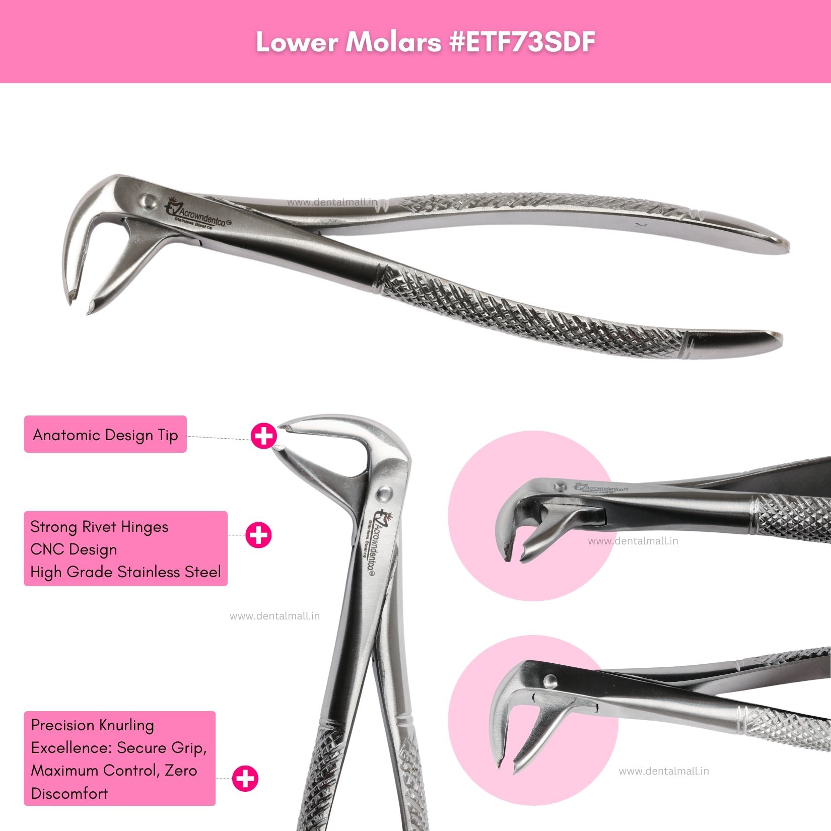 Extraction Tooth Forceps Kit – Standard-English Pattern Dull Finish, Set of 12 Pcs #ETFK12SDF