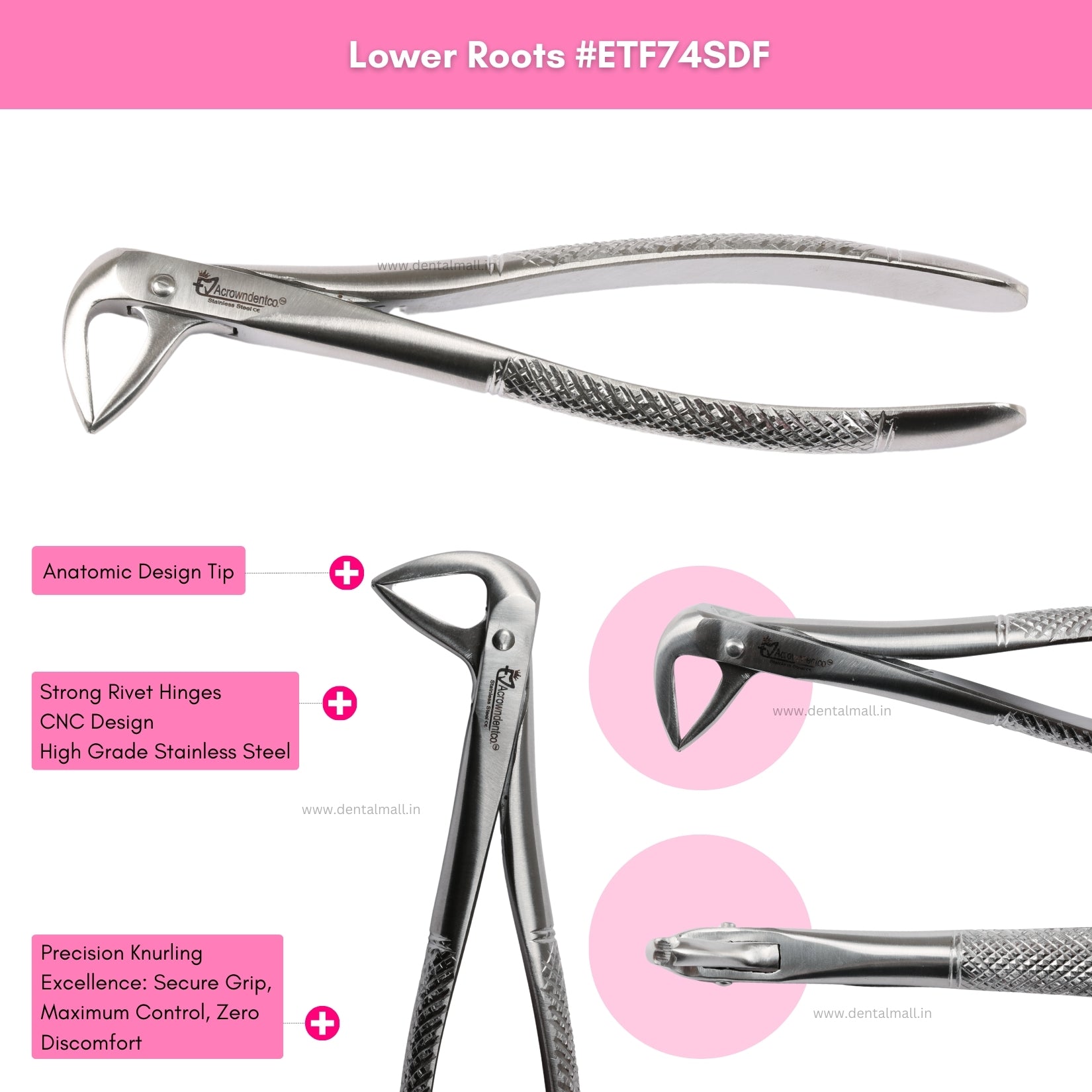 Extraction Tooth Forceps Kit – Standard-English Pattern Dull Finish, Set of 12 Pcs #ETFK12SDF