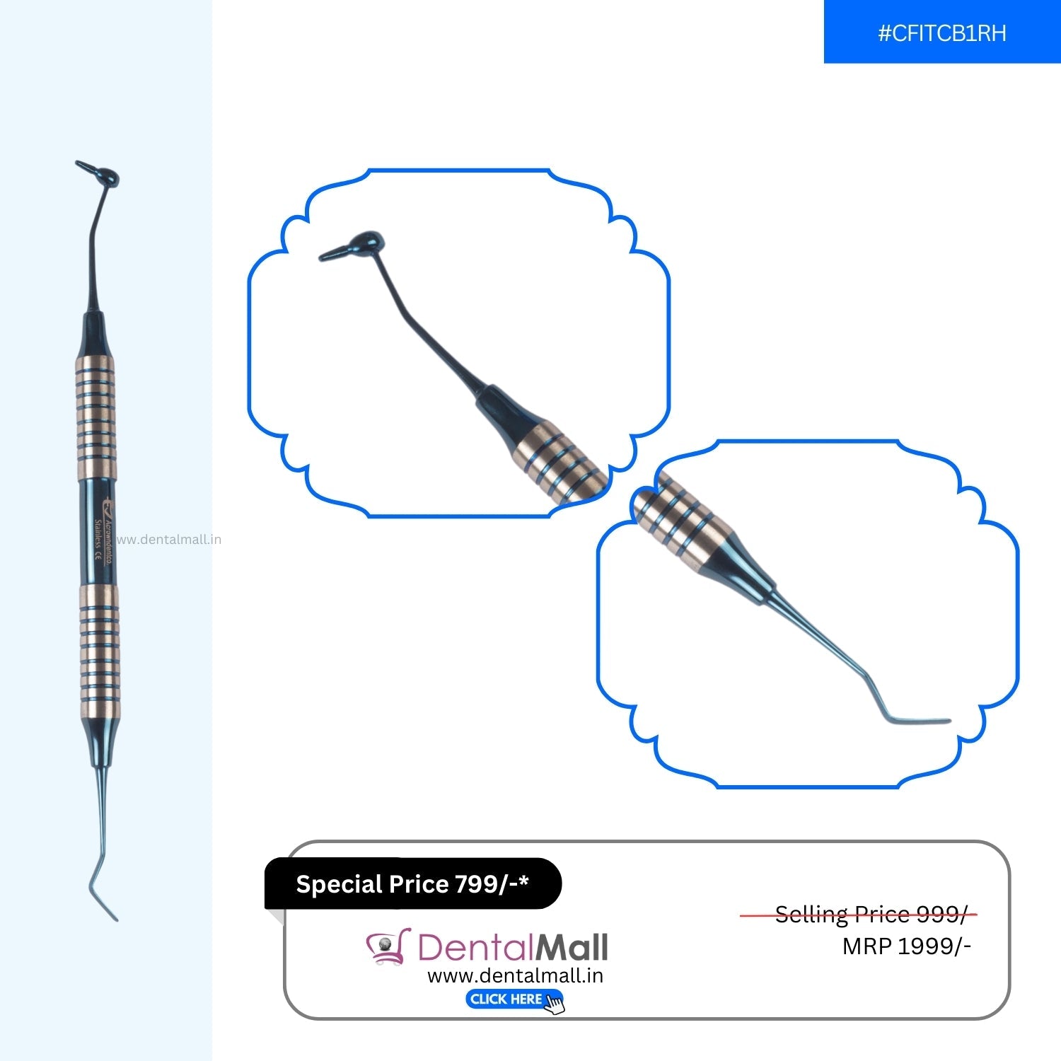 Composite Filling Instrument Blue TiN Coated Set Of 6 Pcs #CFITCBK6RH