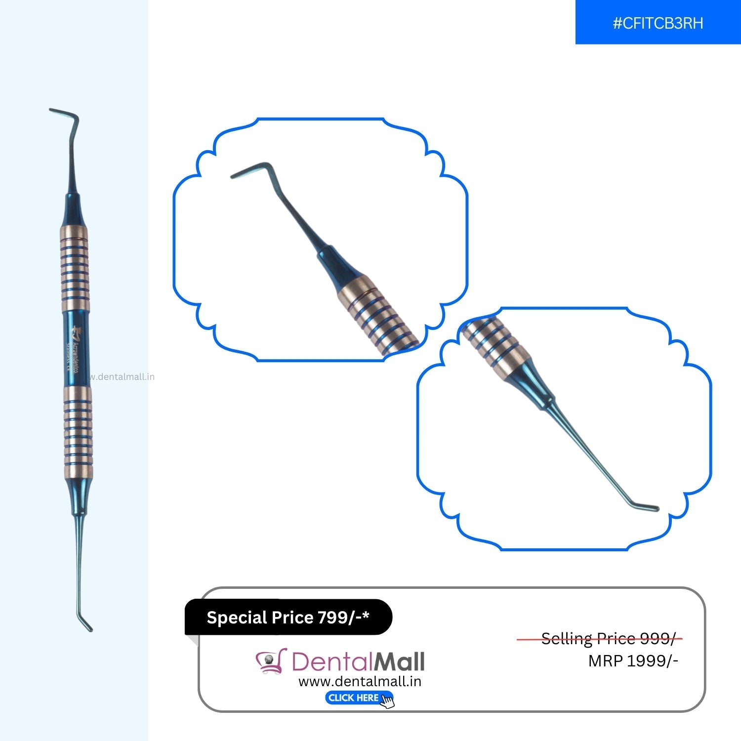Composite Filling Instrument Blue TiN Coated Set Of 6 Pcs #CFITCBK6RH