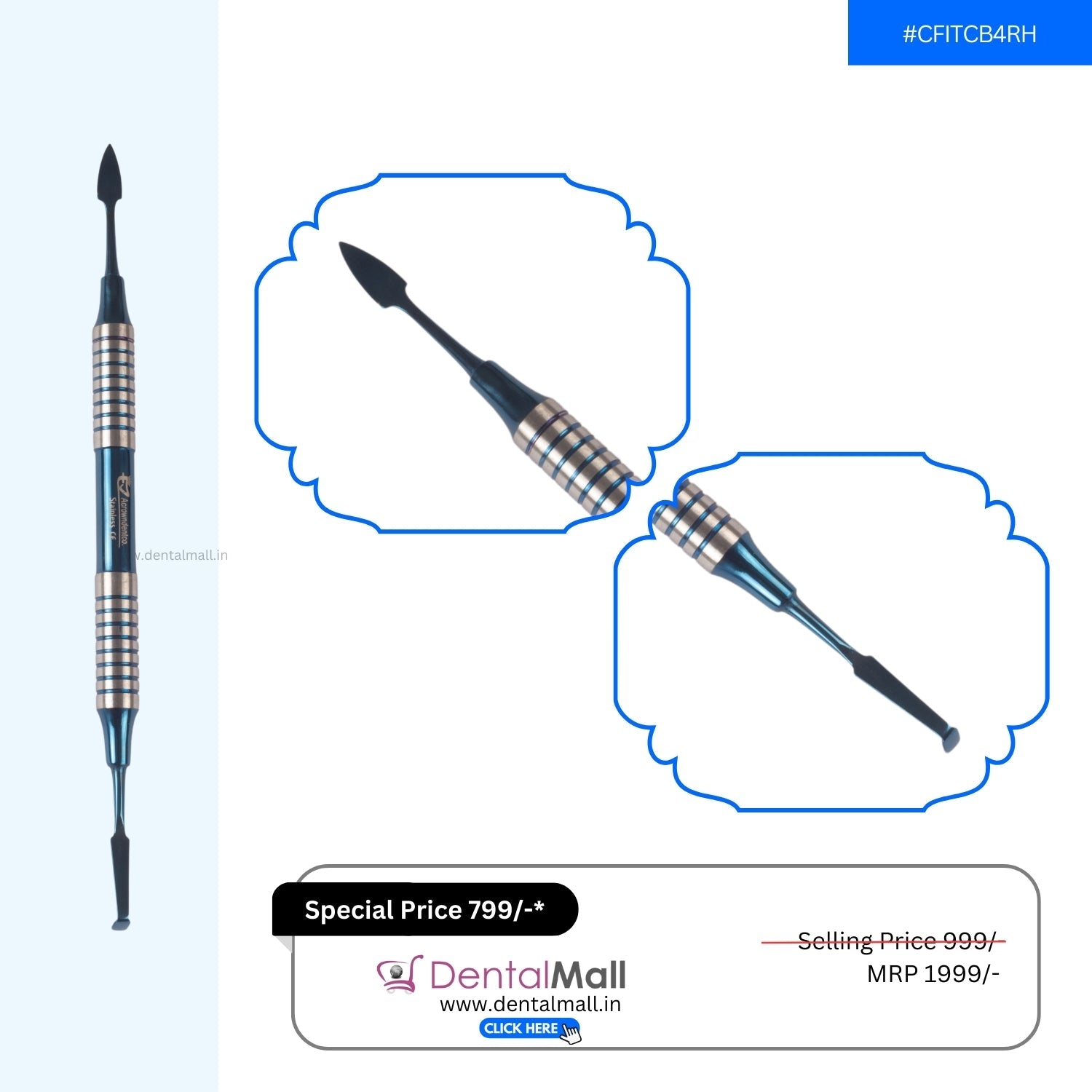 Composite Filling Instrument Blue TiN Coated Set Of 6 Pcs #CFITCBK6RH