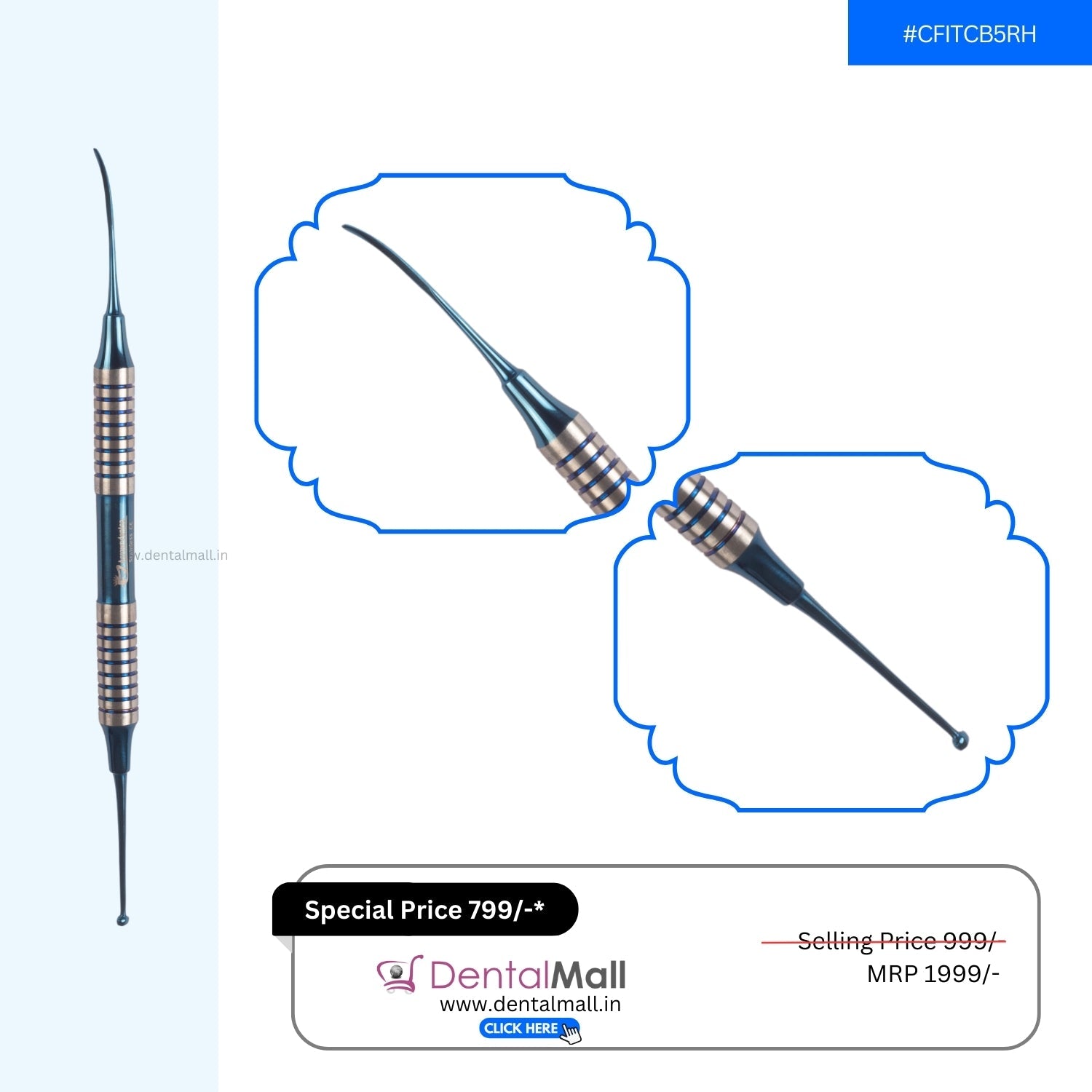 Composite Filling Instrument Blue TiN Coated Set Of 6 Pcs #CFITCBK6RH