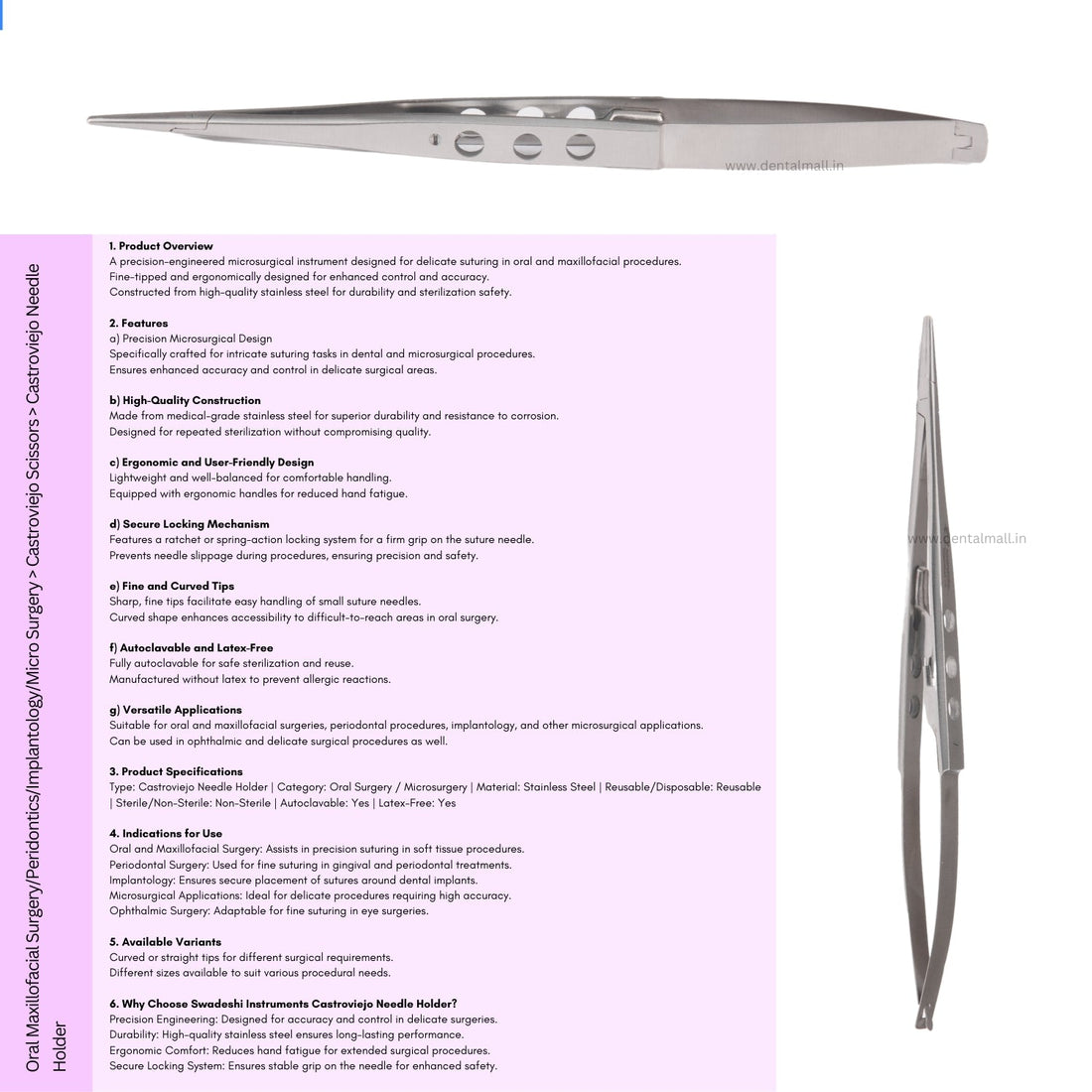Castroviejo Needle Holder - Straight (CVJNHTCS1HH) and Curved  (CVJNHTCC2HH) (Tungsten Carbide Tip)