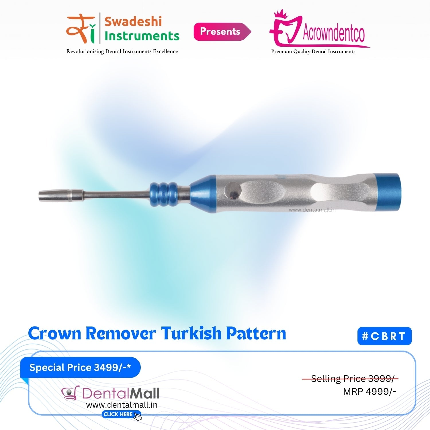 Crown & Bridge Remover Turkish Pattern #CBRT