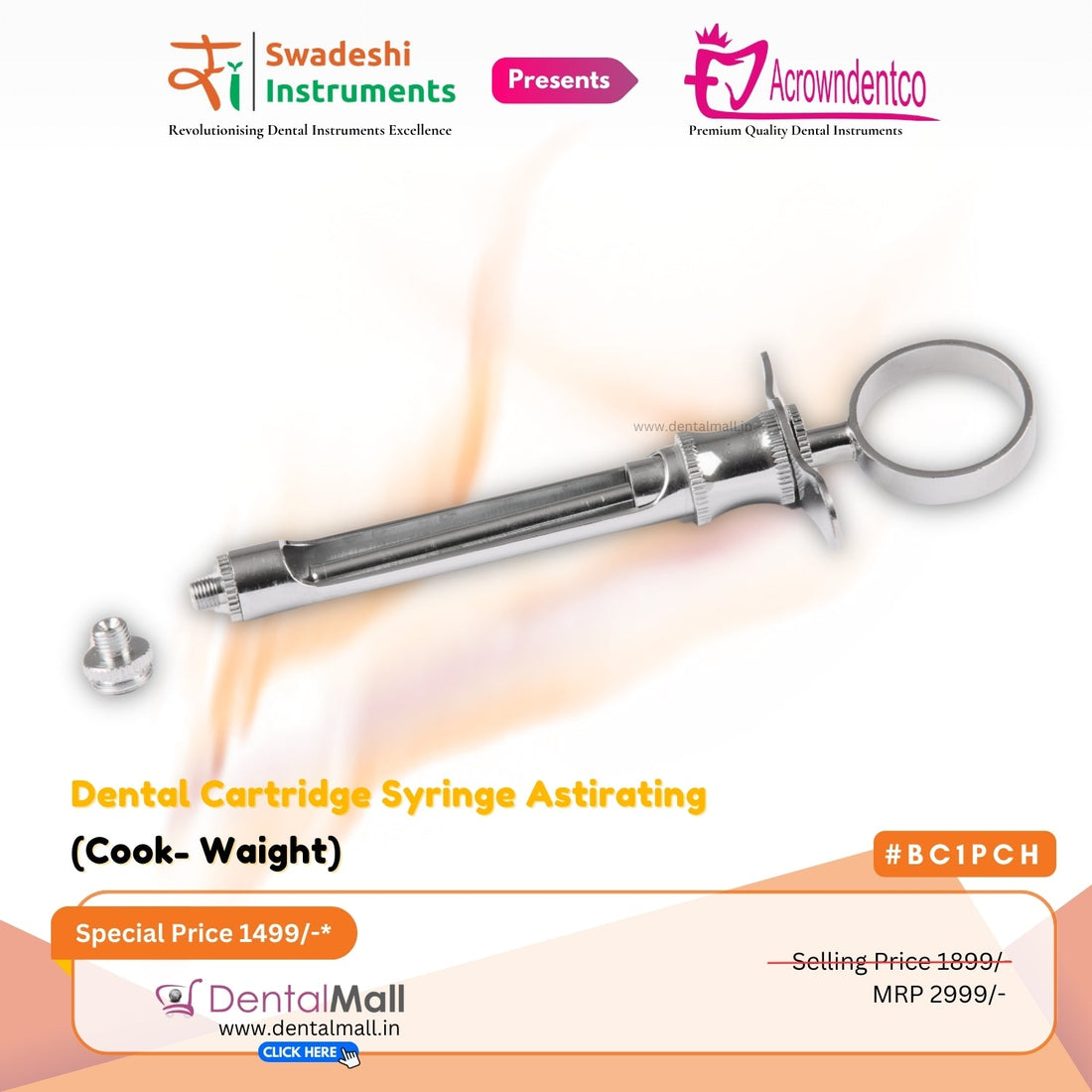 Dental Cartridge Syringe Astirating (Cook- Waight)
