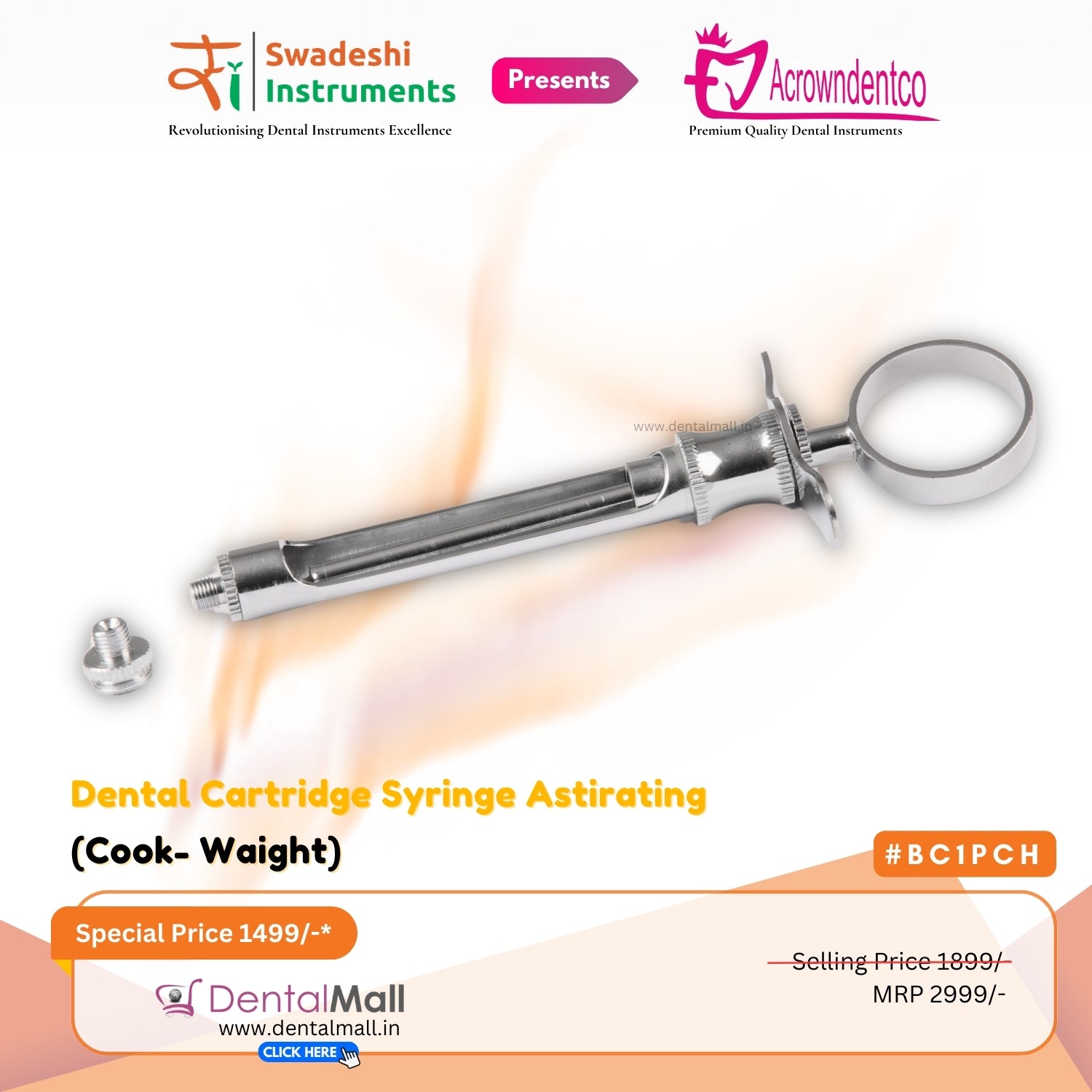 Dental Cartridge Syringe Astirating (Cook- Waight)