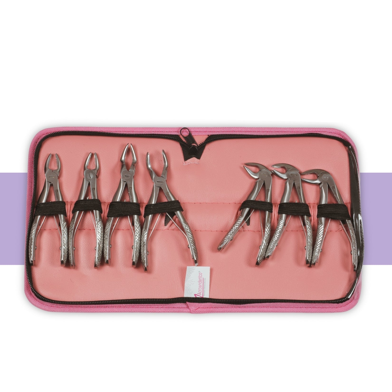 Extraction Tooth Forceps Pedo Kit - Standard Set of 7 Pcs #ETFPK7SDF