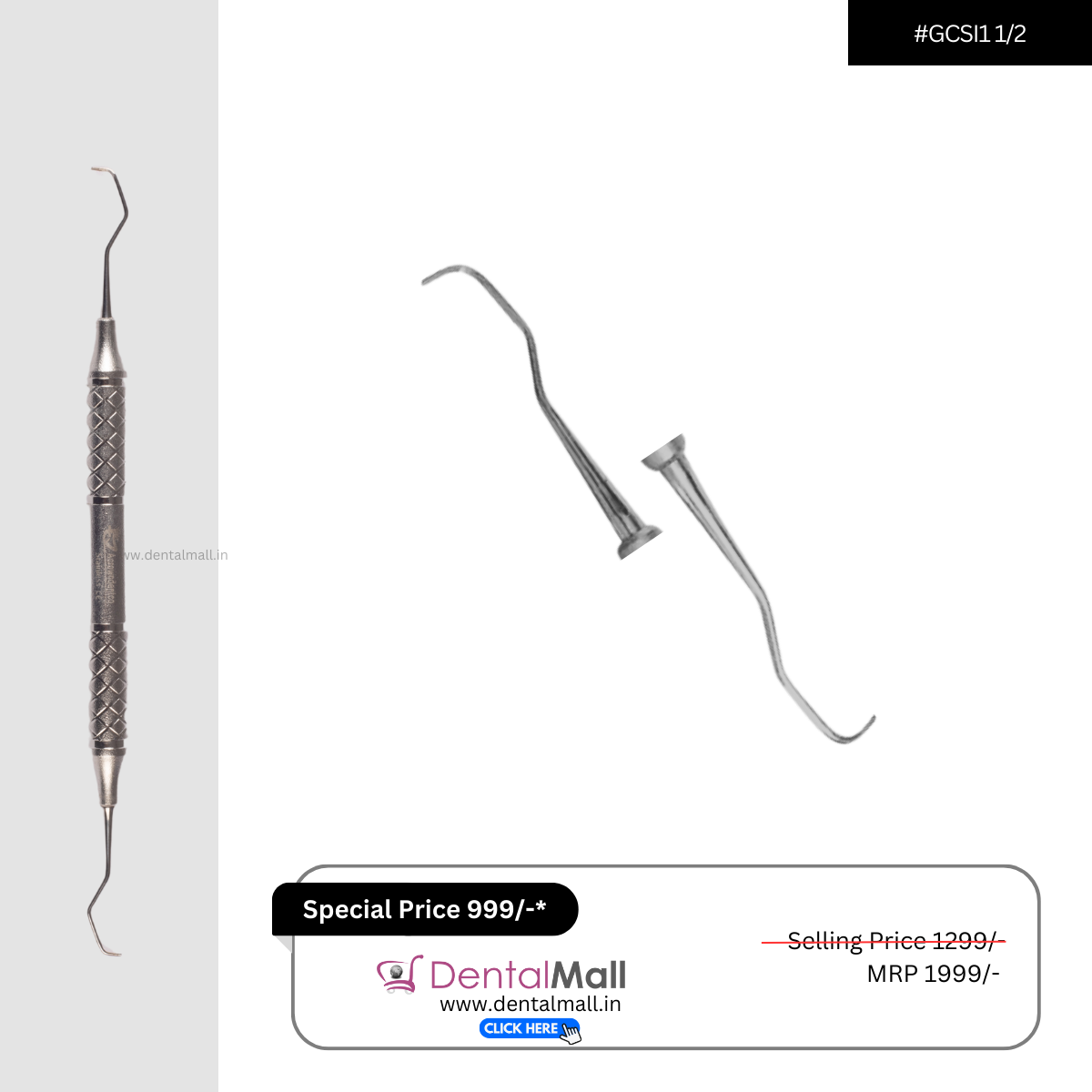 Gracey Curette Set Of 7 Pcs Ergonomic Premium Sandblasting Handle with Cross Serration Handle Pattern #GCSK7HH
