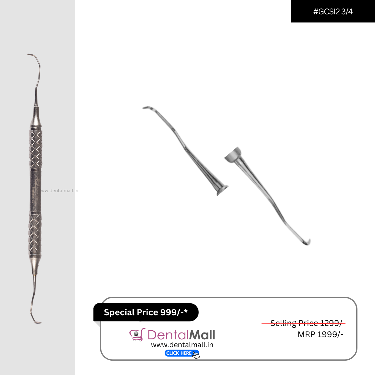 Gracey Curette Set Of 7 Pcs Ergonomic Premium Sandblasting Handle with Cross Serration Handle Pattern #GCSK7HH